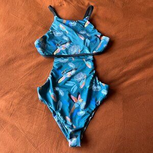 Patagonia - Small - One-Piece Swimsuit - Parrots Tasmanian Teal Nireta